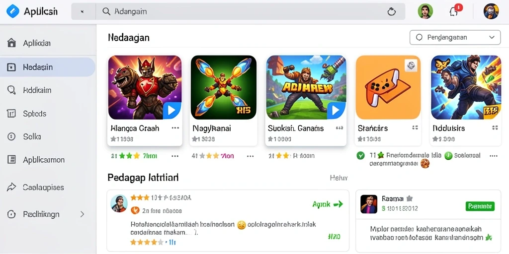 Tampilan menu utama yang menarik dan informatif.